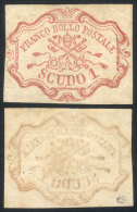 Yv.11, 1852/64 1S. Red, Ample Margins And Beautiful Appeal. It Has 3 Little Hard-to-see Thin Spots On Back, Truly... - Estados Pontificados