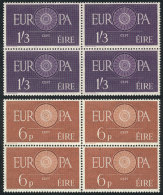 Yvert 146/147, 1960 Topic Europa, MNH Blocks Of 4, Excellent Quality, Catalog Value Euros 200. - Sonstige & Ohne Zuordnung