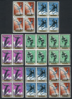 Yv.195/7+A.41 (Michel 235/8D), 1964 Innsbruck Olympic Games, Compl. Set Of 4 Values In Perforated And IMPERFORATE... - República De Guinea (1958-...)