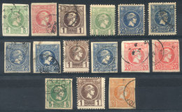 Sc.92 And Following, Lot Of 15 Used Or Mint Stamps, ALL WITH WATERMARK, Very Fine Quality, Scarce! - Autres & Non Classés
