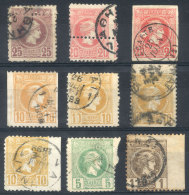 VARIETIES: Lot Of 9 Stamps With Very Interesting Perforation Varieties (one With Nice Printing Spot), VF Quality,... - Otros & Sin Clasificación