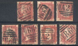 Lot Of 7 Stamps Of 1p. With Interesting Cancels! - Otros & Sin Clasificación