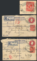 2 Registered Covers Sent To Argentina In 1934, Both Uprated With Stamp Of 1p. (different Shades) With Commercial... - Autres & Non Classés