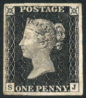 Sc.1, 1840 1p. Black, The World's First Postage Stamp , Used With An Almost Invisible Cancel (appears To Be Mint),... - Andere & Zonder Classificatie