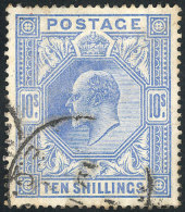 Sc.141, 1902/11 Edward VII 10sh. Ultramarine, Used, Good Example, Catalog Value US$525. - Andere & Zonder Classificatie