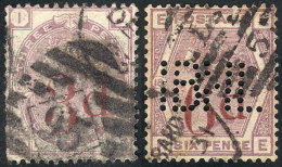 Sc.94/95, 1883 Set Of 2 Surcharged Values, Used, The First One With Short Perforations At Left, The Other One With... - Other & Unclassified