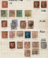 Lot Of Old Stamps On 2 Album Pages, With Varied Cancels, Some Rare, Fine General Quality. High Market Value, Good... - Gibraltar