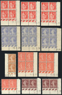 Dated Corners (coins Datés): Lot Of 23 Items, Most Blocks Of 4, Almost All MNH (some Of Them With Small... - Other & Unclassified