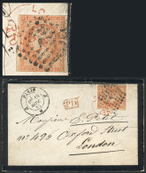 Mourning Cover Sent From Paris To London On 18/SE/1862, Franked With 40c. (Sc.18), With Dotted Cancel Of Paris +... - Autres & Non Classés