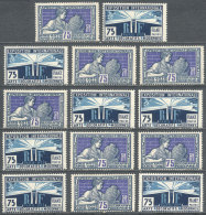 Yvert 214/215, High Values Of The Set "Decorative Art Exposition", 7 Examples Of Each Value, MNH, Excellent... - Sonstige & Ohne Zuordnung