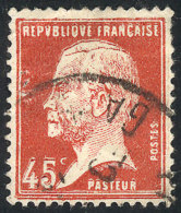 Yvert 175, 1923 Pasteur 45c. With DOUBLE IMPRESSION Variety, Used, With Minor Defect But Rare, Interesting! - Otros & Sin Clasificación