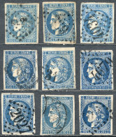 Yvert 45 + Similar Values, Interesting Lot Of 9 Used Examples, Almost All Of Fine Quality, Interesting! - Other & Unclassified