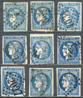 Yvert 45 + Similar Values, Interesting Lot Of 9 Used Examples, Almost All Of Fine Quality, Interesting! - Autres & Non Classés
