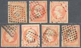 Yvert 16, 7 Used Examples Of Fine To VF Quality, All With 4 Margins And Without Defects, Nice Shades And With... - Otros & Sin Clasificación