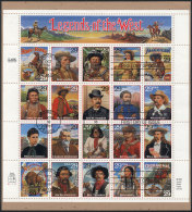 Souvenir Sheet 'Legends Of The West' On A Card With First Day Postmark (18/OC/1994) + 2 Covers With Special Or... - Other & Unclassified
