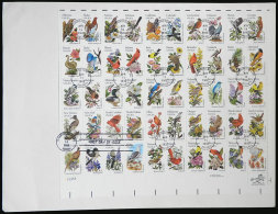 Large Cover Franked With Sheet Of 50 'BIRDS' Stamps Postmarked 14/AP/1982, First Day Of Issue, Very Handsome! - Postal History