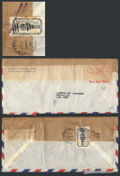 Airmail Cover Sent From New York To Lima (Peru) On 3/JA/1961, It Was Damaged In Handling And Bears An Official Seal... - Poststempel