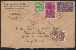 Cover Sent From Rhode Island To Poste Restante (Buenos Aires) On 20/JUL/1939, With Argentina Stamp Of 10c. To Pay... - Marcophilie