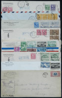 8 Covers Used Between 1937 And 1957 With Nice Postages, Fine Quality, Low Start! - Marcofilie