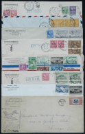 8 Covers Used Between 1937 And 1957 With Nice Postages, Fine Quality, Low Start! - Postal History