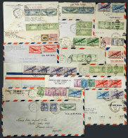 17 Covers Sent To Argentina Between 1937 And 1946 With Nice Postages, Several CENSORED, VF General Quality! - Marcofilia