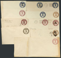 12 Envelopes Of 1892, Some Used, Mixed Quality, Interesting Lot! - Otros & Sin Clasificación