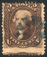 Sc.76, With Mute "circle Of 8 Wedges" Cancel In Blue, Very Nice, Catalog Value US$130. - Autres & Non Classés