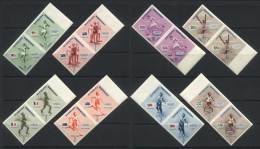 Yvert 457/61 + A.108/10, 1957 Champions Of Different Sports In The Melbourne Olympic Games, Compl. Set Of 8 Values... - Dominikanische Rep.