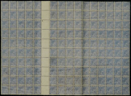 Yvert 31, 1879 25c. Ultramarine Gray, Spectacular Block Of 130 Examples Containing 10 Gutter Pairs, With Some Stain... - Other & Unclassified