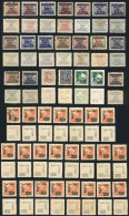 Lot Of Stamps With Offset Impressions On Back Or With Offset Impressions Of The Overprints, VF, Interesting! - Collections, Lots & Series