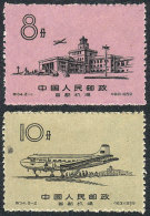 Sc.416/417, 1959 Beijing Airport, Set Of 2 Values, MNH, VF Quality, Catalog Value US$75. - Other & Unclassified