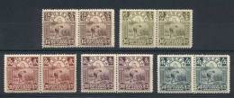 Sc.212/216, London Printing, 1913 15c. To 50c., Pairs, Mint Never Hinged Of Excellent Quality, Catalog Value... - Other & Unclassified