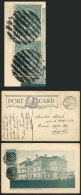 Postcard Franked With 2x 1c. With Mute Cancel, Sent From RAINY RIVER To Argentina On 14/NO/1908, VF Quality! - Sonstige & Ohne Zuordnung