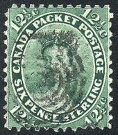 Sc.18, 1859 12½c. Green, Used, Handsome, Catalog Value US$130. - Andere & Zonder Classificatie