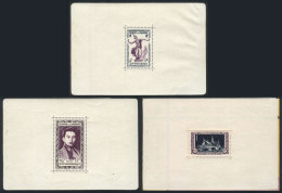 Yvert HB.1/3, 1952 Stamp Anniversary, Set Of 3 Sou.sheets And The Covers Of The Booklet, VF Quality! - Cambodia