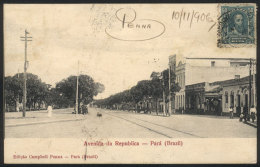 PARÁ: Republica Avenue, Ed. Campbell Penna, Circa 1906, Minor Defects - Andere & Zonder Classificatie
