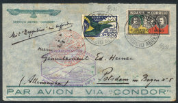 ZEPPELIN: Cover Sent From Sao Paulo To Germany On 6/JUL/1933, With Violet Handstamp And Friedrichshafen Transit... - Sonstige & Ohne Zuordnung