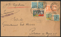 Front Of Cover With Printed Matter Sent To Germany On 7/DE/1932, Franked With 60Rs., Very Interesting! - Autres & Non Classés