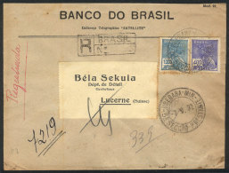 Registered Cover Sent From Uberaba To Switzerland On 7/MAY/1932, Franked With 1,400Rs., VF Quality! - Autres & Non Classés