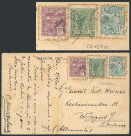 Postcard Sent From Rio To Germany On 8/AU/1923 With Interesting Postage Of 200Rs. That Includes TWIN VALUES Of... - Andere & Zonder Classificatie