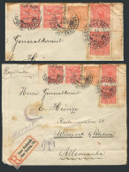 Registered Cover Sent From Sao Paulo To Germany On 14/AU/1920 With Interesting Postage Of 700Rs. That Includes... - Andere & Zonder Classificatie
