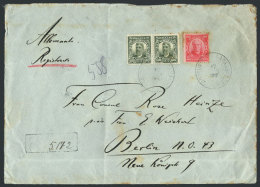 Registered Cover Sent From CURITIBA To Germany On 17/MAR/1912 Franked With 1,300Rs., With An Interesting Seal On... - Andere & Zonder Classificatie