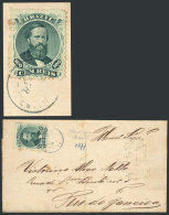 Folded Cover Franked By Sc.58b (100Rs. Type II Printed On BLUISH PAPER), With Datestamp Of BARREIRO, Sent To Rio De... - Autres & Non Classés