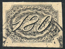 Sc.11, 1844/6 180R. Black, Used, Very Wide Margins And Very Fresh, With A Small Thin On Back Virtually... - Otros & Sin Clasificación