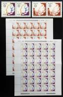 Yv.1477/8, 1981 Rotary, Set Of 2 Values In Complete Sheets Of 25 Examples, VF Quality, Catalog Value Euros 78.75 - Sonstige & Ohne Zuordnung