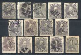 Sc.57 Or 57b, 1866 80R. Violet Or Rose Lilac, 14 Used Examples, All With DIFFERENT CANCELS, VF Quality! - Sonstige & Ohne Zuordnung