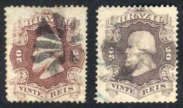 Sc.54 + 54a, 1866 20R. In Red Lilac And Violet, Both Used And Of Very Fine Quality, Catalog Value US$33.50 - Otros & Sin Clasificación