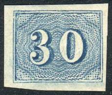 Sc.38, 1854 30R. Light Blue, Mint No Gum, Very Fine Quality, Catalog Value US$40. - Other & Unclassified