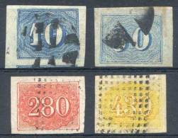 Sc.37/40, 1854 And 1861, Complete Set Of 4 Imperforate Values, Used, Very Fine Quality, Catalog Value US$369. - Other & Unclassified