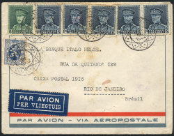 Airmail Cover Franked With 14.25Fr., With And Interesting Semi-mute Cancel, Sent From Anvers To Brazil On... - Sonstige & Ohne Zuordnung